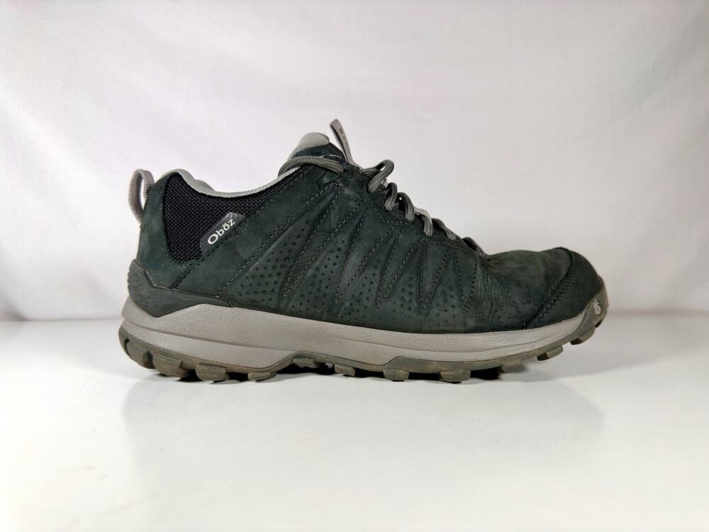 Oboz Sypes Slate Leather B-DRY Waterproof Low Hiking Shoes - Womens Sz US 9